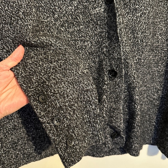 Massimo Dutti Gray Cardigan Sweater Women’s Sz Medium V-Neck Relaxed Fit Button - Picture 9 of 11